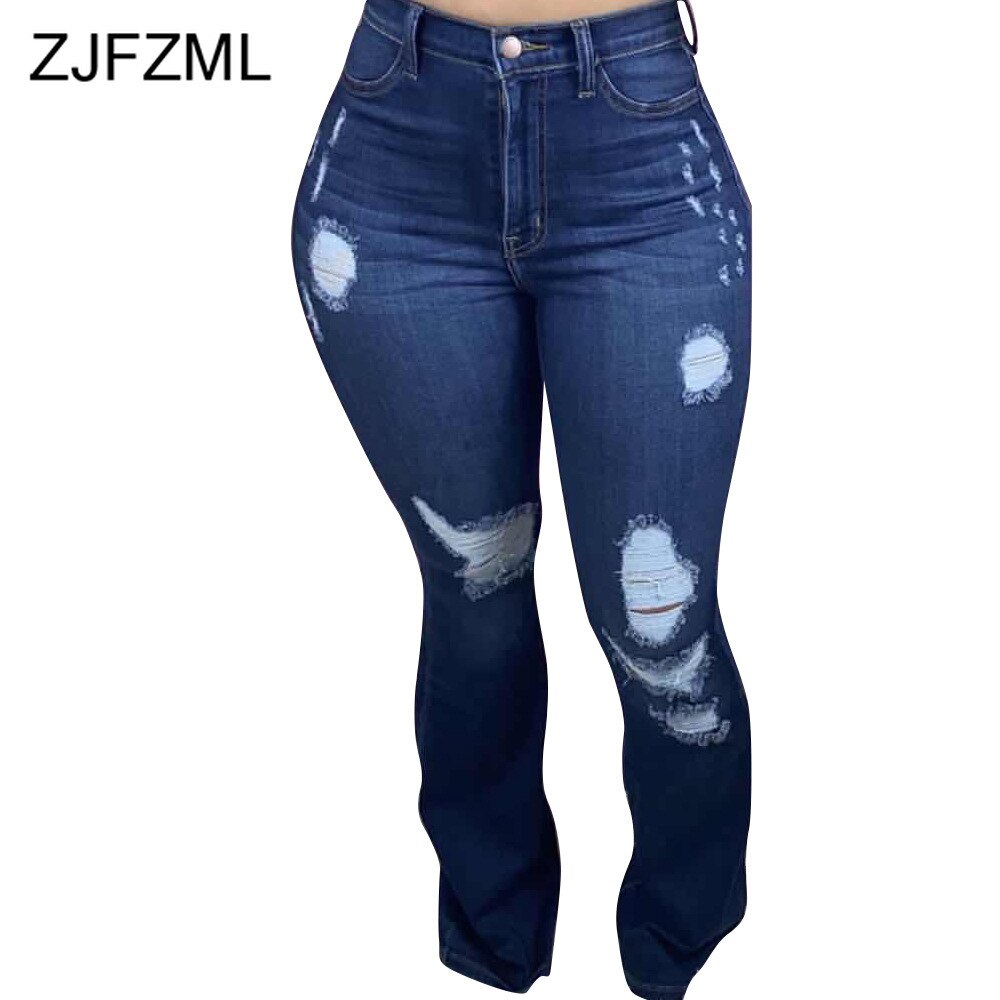 ؿ]Bell Bottom Skinny Drak Blue  û Streetwear  ̽Ʈ ҷο Ȧ ÷   õ Femme ü  